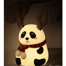Sevimli Panda Gece Lambası – Silikon Yumuşak Dokulu LED Dokunmatik Gece Işığı | Bebek & Çocuk Odası Gece Lambası | USB Şarjlı