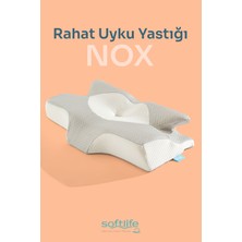 Softlife NOX Boyun Destekli Ortopedik Visco Yastık Gri - Rahat Uyku ve Güzellik Yastığı 64x38x12,5 cm