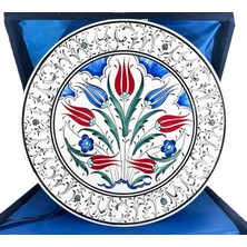 Çini Evi Osmanlı Lale Baharı Desenli Iznik Tabak – Vıp Kutulu Hediyelik 25 cm