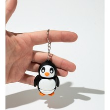 Hivhestin Sevimli Penguen 3D Anahtarlık | 2'li Set | Pla Malzeme |