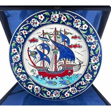 Çini Evi Osmanlı Kalyonu 30 cm (11.81 Inch) Iznik Çini Tabak