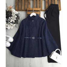 Trendparis Kemerli ve Modern Kesim Kaşe Kaban