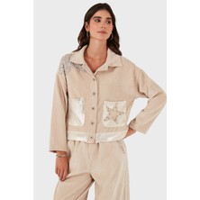 Viadante Via Dante Oversize Fit Gömlek Yaka Cep Detaylı Ceket Bayan Ceket 69143740