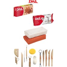 Das Beyaz Kahve Seramik Kili 2X500GR 13'lü Şekillendirme Seti