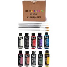 Akrilik Boya Rich 120 cc 10'lu Set Fırça Hediyeli Set