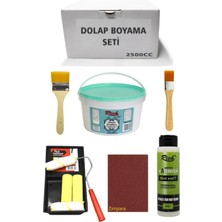 Rich 2500 cc 3,5kg Multi Surface Beyaz Dolap Boyama Seti Mobilya Boyama Seti Yarı Mat Set