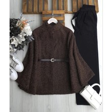 Trendparis Kemerli ve Modern Kesim Kaşe Kaban