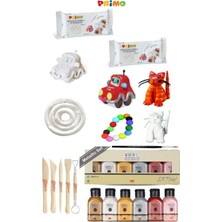 Primo Seramik Hamuru 500 gr 2X500 gr Artdeco Akrilik Boya 6X75 Metalik Renkler