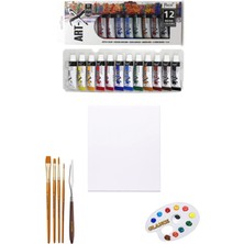 Art-X Rich Akrilik Boya Seti 12X12 ml 35X50 Tuval Başlangıç Seti