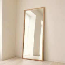 Felicity Design Natural Ahşap Tam Boy Ahşap Boy Aynası 180CM x 80CM