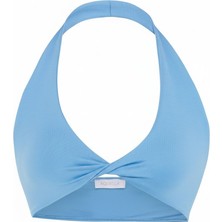 Aquella Açık Mavi Tek Üst Crop-Top