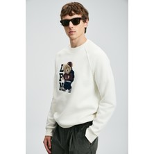 Lufian Storm Erkek Sweatshirt Kırık Beyaz