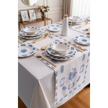 Rubi Porselen Vintage Flowers Blue 48 Parça 12 Kişilik Porselen Yemek Takımı