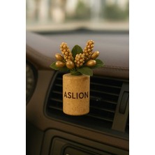 El Yapımı Mantar Yasemin Araba Kokusu - Çiçekli Dekoratif Araç Içi Koku Doğal Tasarım Handmade Gold