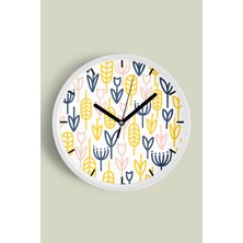 Modern Tasarım Duvar Saati - 30CM - Önü Camlı Beyaz Kasa - Sessiz Mekanizma