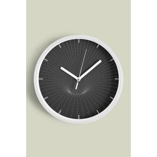 Olay Ufku Modern Duvar Saati - 30CM - Önü Camlı Beyaz Kasa - Sessiz Mekanizma