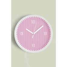 Modern Duvar Saati - 30CM - Önü Camlı Beyaz Kasa - Sessiz Mekanizma