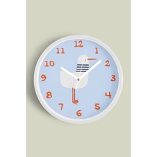 Sevimli Martı Çocuk Odası Duvar Saati - 30CM - Önü Camlı Beyaz Kasa - Sessiz Mekanizma