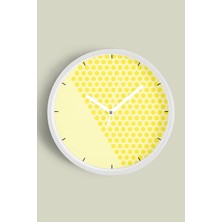 Modern Tasarım Duvar Saati - 30CM - Önü Camlı Beyaz Kasa - Sessiz Mekanizma