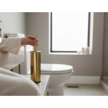 Mat Gold Klozet Fırçası Mat Altın Banyo Klozet Fırçalık Paslanmaz Çelik