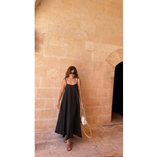 Daves Siyah Ayarlanabilir Askı Elbise