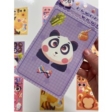 Kağıt Gemi Dıy Sevimli Dost Atölyesi Mor Paket Hayvan Tasarlama 6 Yaprak 111 Adet Sticker Seti/etiket/çıkartma