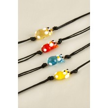 Gümüş Takıcım Kedi Cam Bileklik