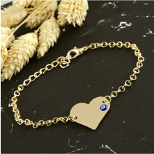 Gümüş Takıcım Kalp Isim Yazılabilir Boş Plaka Bileklik