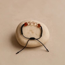 Tuffy Design Karışık Akik Doğal Taş Makrome Örgülü Bileklik