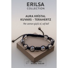 Erilsa Sertifikalı Aura Kristal Kuvars Terahertz Taşı Bileklik – Her Zaman Güçlü Ol, Saf Kal