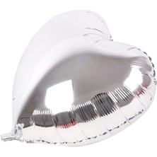 Pika Kalp Balon Folyo Gümüş 45 cm 18 Inç