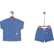 Kidaxi Cep Detaylı Tişört Şort Takım