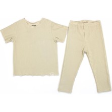 Kidaxi Moutarde Tişört Patiksiz Alt Takım