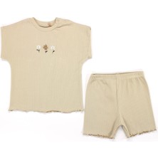 Kidaxi Daisy Nakışlı Tişört Şort Takım