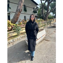 Vazıradk Premium Kaşe Kemerli Uzun Kaban