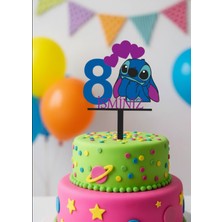 Kanem3D Stitch 8 Yaş Isimli Pasta Süsü