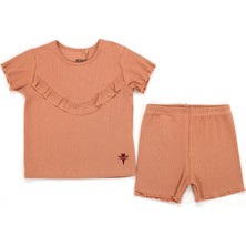 Kidaxi Tulip Fırfırlı Tişört Şort Takım