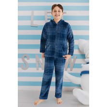 Aydoğan Erkek Çocuk Polar Pijama Takımı 240524 Mavi