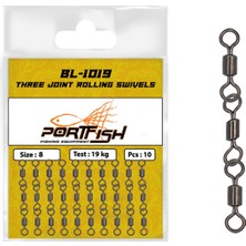 Port Fish Portfish BL-1019 10 Adet Zincir Fırdöndü (3 Lü)