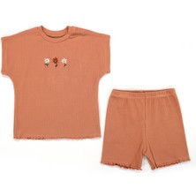 Kidaxi Daisy Nakışlı Tişört Şort Takım