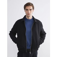 LC Waikiki Lcw Vision Siyah Standart Kalıp Gömlek Yaka Erkek Mont