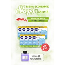 9 Al 8 Öde Sleepy Natural Günlük Ped Normal 80'li ve Rosıe Oda Kokusu