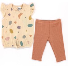 Kidaxi Kaşkorse Desenli Tişört Patiksiz Alt Takım