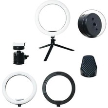 Sylar 8inç 20CM Selfie  Stüdyo Video Fotoğraf Ring Light  Tripod LED Halk