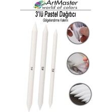 ArtMaster Gölgelendirme Kalemi Pastel Dağıtıcı 3 Lü 1 Paket Dağıtıcı Kalem Kara Kalem Kaynaştırma Kalemi Gölgelendirme Kalem Seti