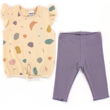 Kidaxi Kaşkorse Desenli Tişört Patiksiz Alt Takım