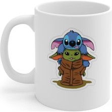 Stitch&baby Yoda Baskılı Kupa Bardak