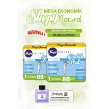 Sleepy Natural Günlük Ped Normal 80'li X2 ve Rosıe Oda Kokusu