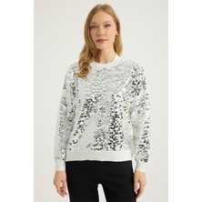 Home Store Dik Yaka Pul Payetli Triko