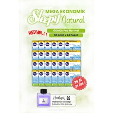 Sleepy 24 Al 21 Öde Günlük Ped Natural Normal 80'li ve Rosıe Oda Kokusu